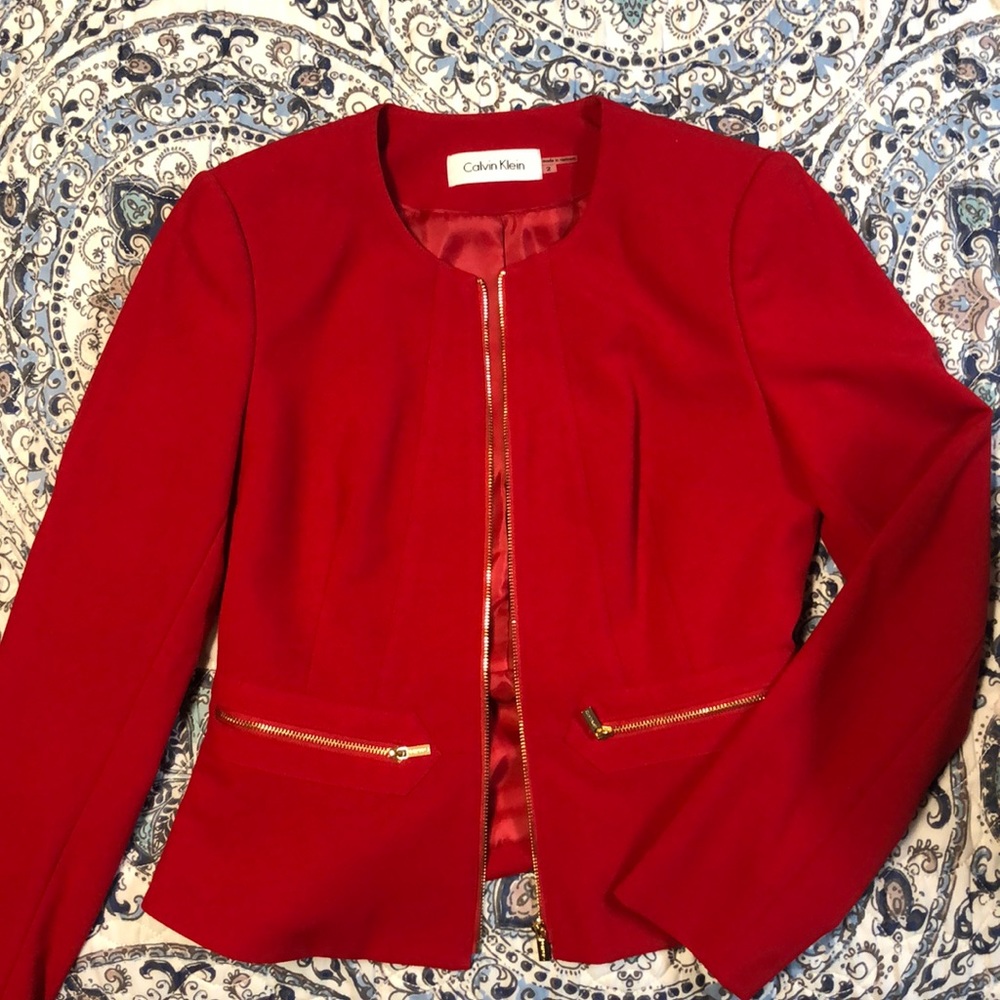Calvin Klein Peplum Suit Jacket